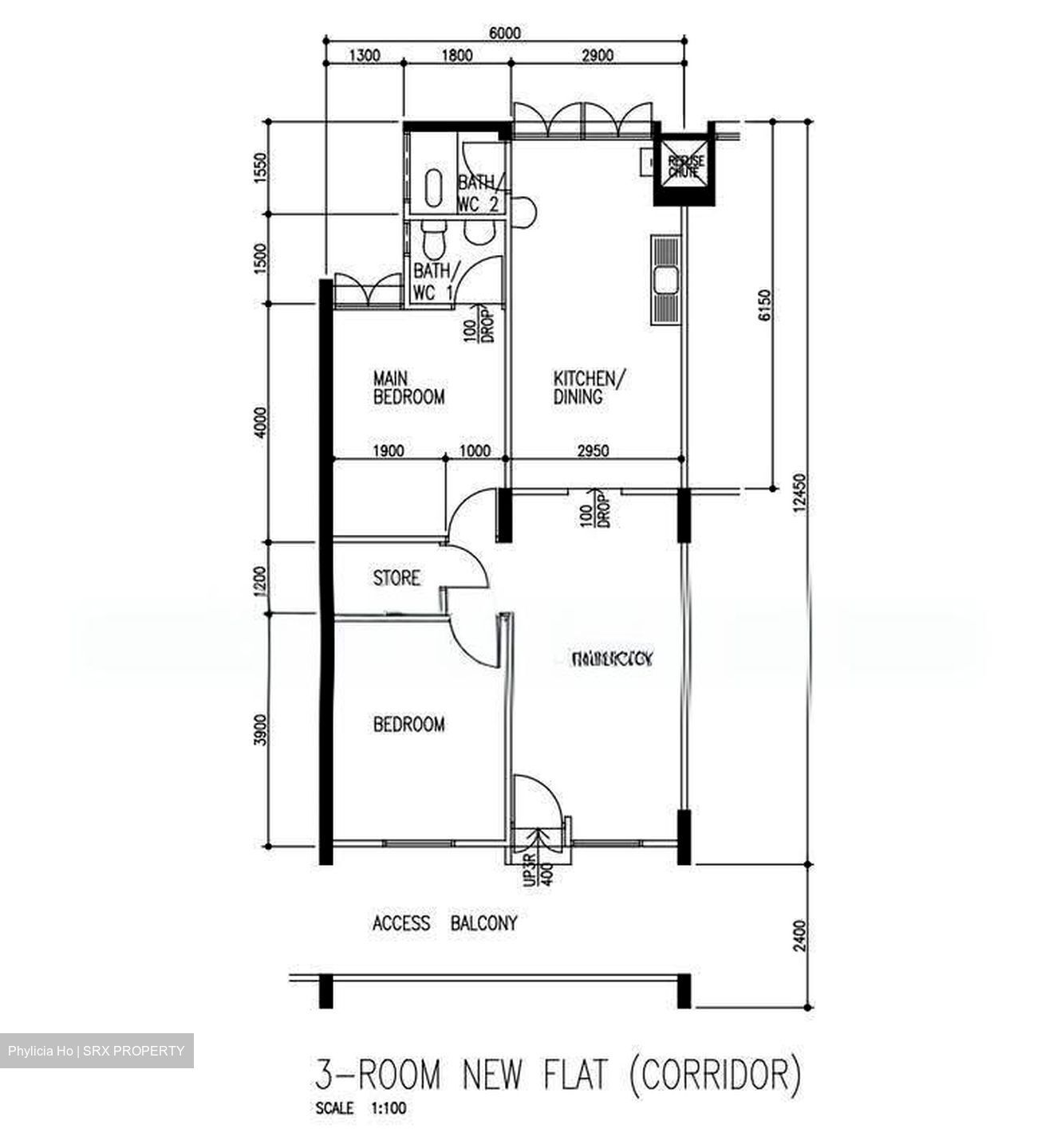 Blk 521 Bedok North Avenue 1 (Bedok), HDB 3 Rooms #613603351